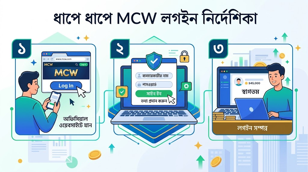 ধাপে ধাপে MCW লগইন নির্দেশিকা